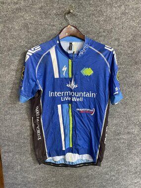 DNA Cycling Jersey Mens 3XL Blue Intermountain Live Well Half Zip Pockets Italy